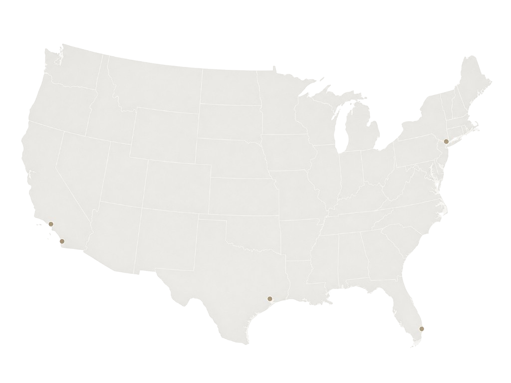 Map of U.S. service areas covered
