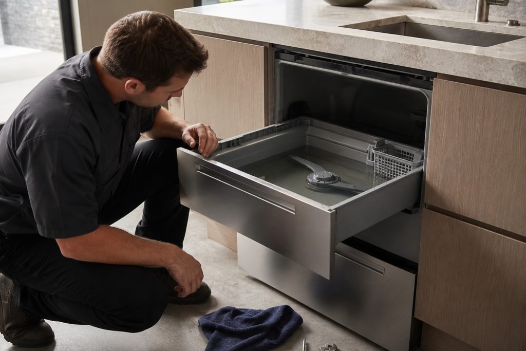 Fisher & Paykel DishDrawer Not Draining: Read the Water Pattern Before You Guess the Pump